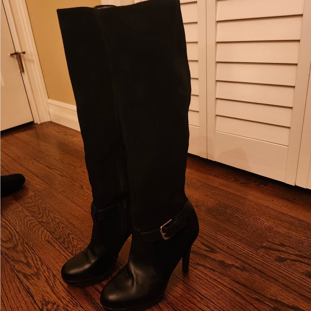 Audrey Brooke Black Knee high Boots